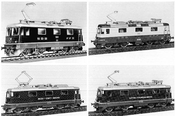 Re 4/4 II in verschiedenen Variante